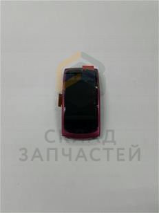 Дисплей в сборе с сенсорным стеклом (тачскрином) (цвет pink), оригинал Samsung GH97-19001B