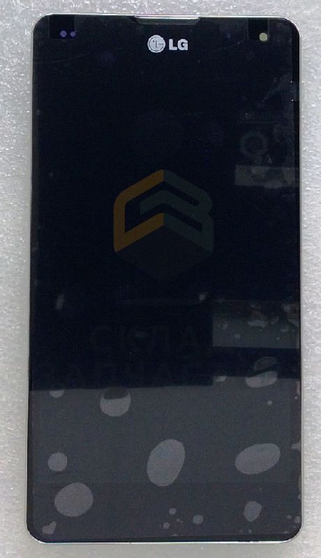 Передняя панель в сборе с дисплеем (lcd) и сенсорным стеклом (тачскрином) (White) для LG E975 Optimus G