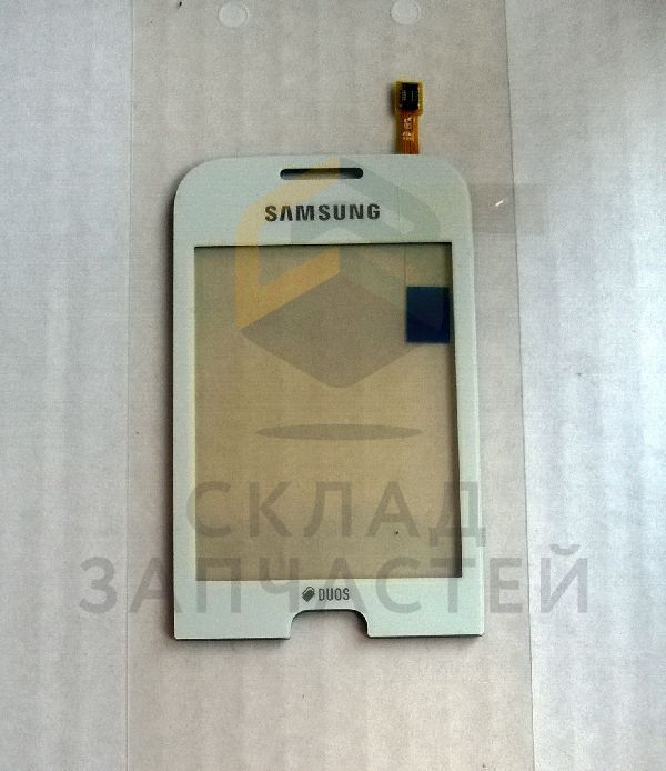 Сенсорное стекло (тачскрин) (Pure White) для Samsung GT-C3312 Champ Deluxe DUOS