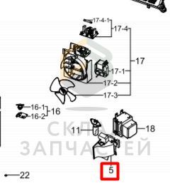 Крышка воздуховода для Samsung CE107F-S/XEU