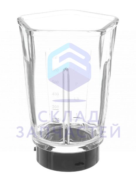 Стеклянный стакан блендера с кольцом, оригинал Bosch 12014173
