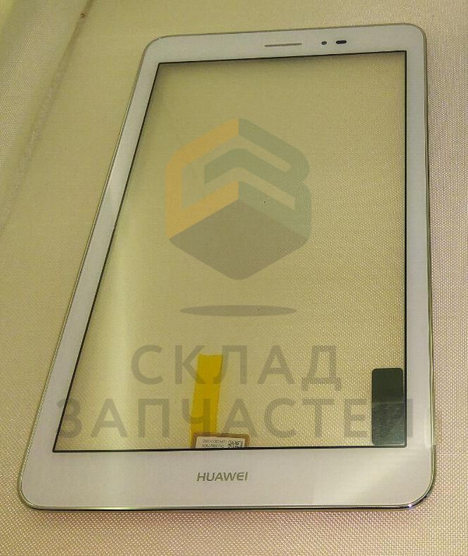 02350BTY Huawei оригинал, сенсорное стекло в сборе передней панелью (панель белого цвета)