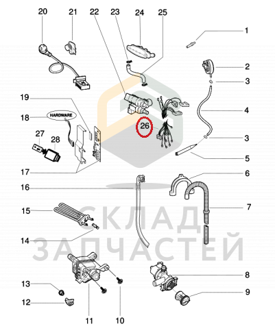Проводка для стиральной машины для Ariston AVL 169 (EU)