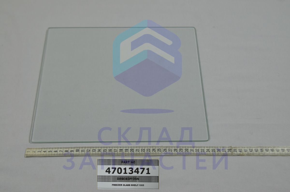 Изображение товара Оригинальная стеклянная полка Vestel 47013471 для мебели и техники