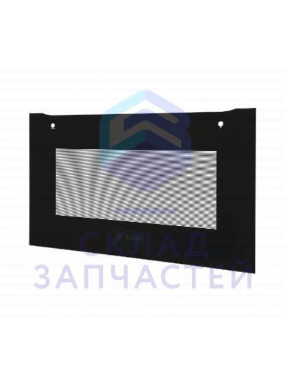 Фронтальное стеклоцвет черный клееное Bosch для Bosch CRG656BS3/01