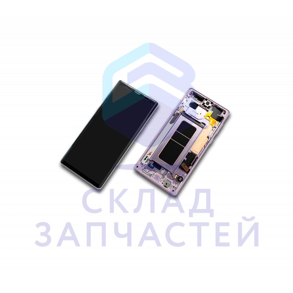 Дисплей в сборе с сенсорным стеклом и передней панелью (цвет - black) для Samsung SM-N960F/DS Galaxy Note9