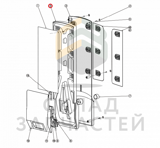 Изолятор колонны холодильника для Indesit BIA 20 NF S