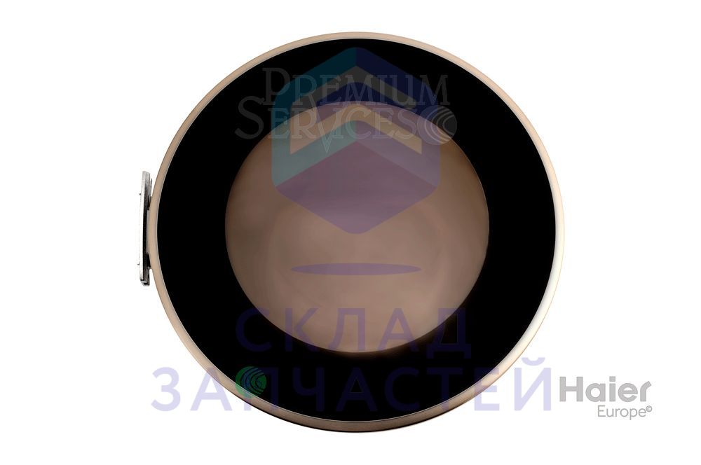 0020810688E Haier оригинал, Дверь люка в сборе черная