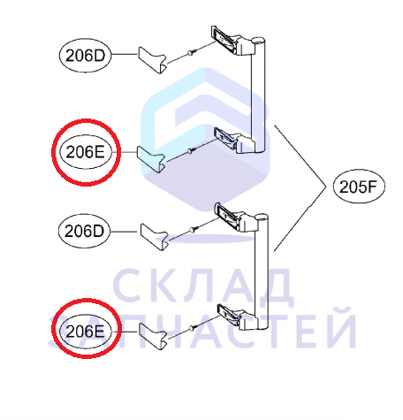 Заглушки Для Ручки Двери для LG GA-B439ZSQZ.ANSQCIS