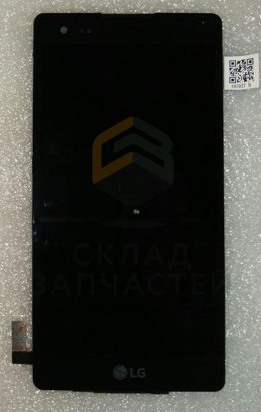 Дисплей (lcd) в сборе с сенсорным стеклом (тачскрином) и передней панелью (Black), оригинал LG ACQ89209202