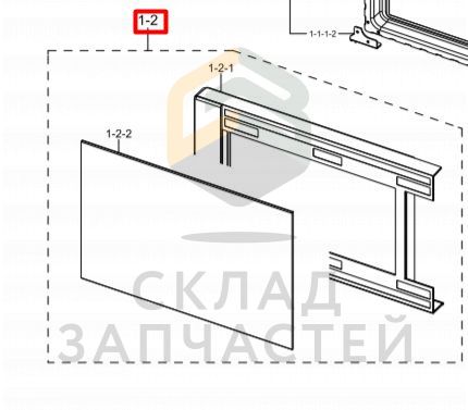 DE94-02608G Samsung оригинал, дверь свч, фронтальная часть