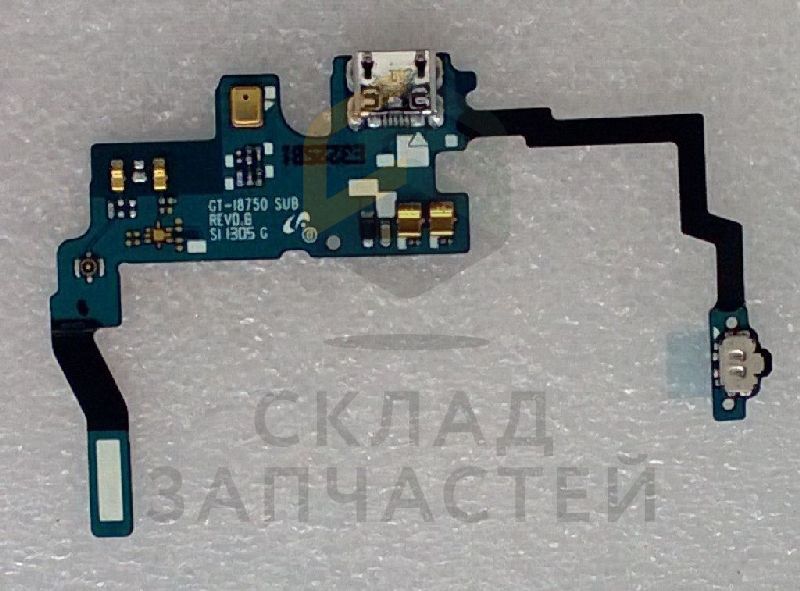 Разъем системный (microUSB) на плате для Samsung GT-I8750
