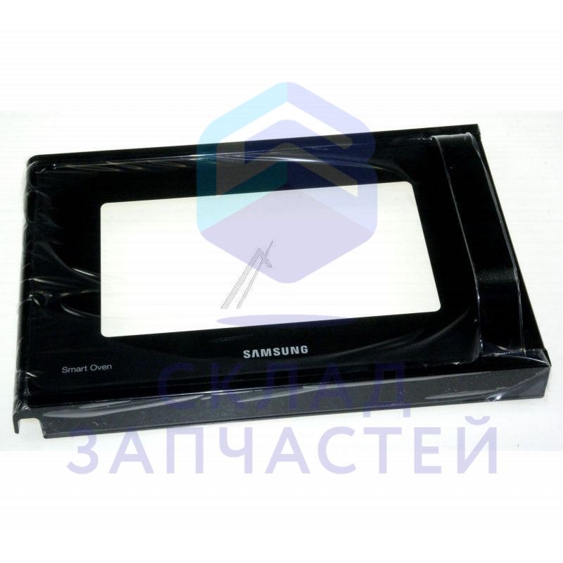 Дверь СВЧ, фронтальная часть, цвет черный для Samsung MC28H5013AK/BW