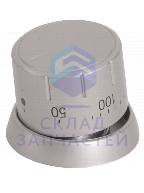 Ручка выбора температуры для отдельностоящей газовой плиты, серебристая для Bosch HCE633153E/01