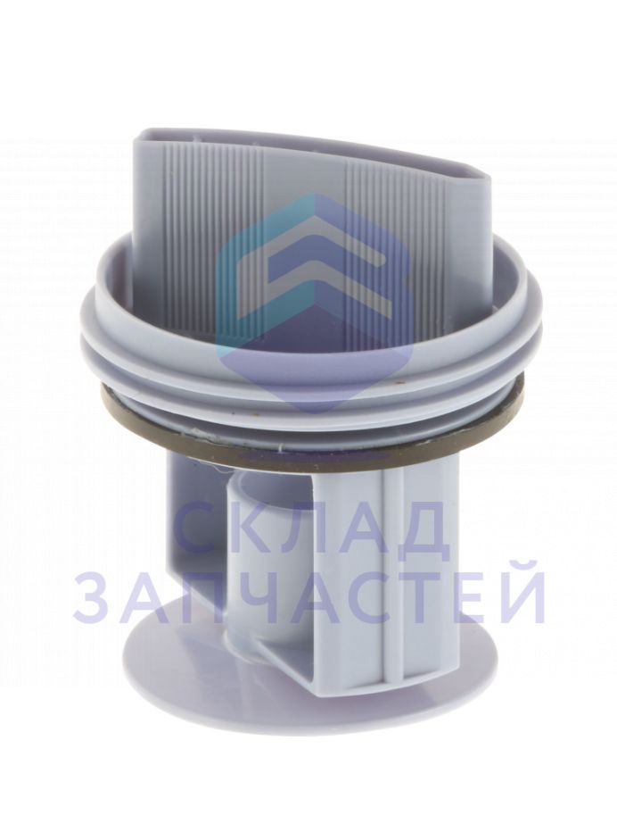 Сливной фильтр стиральной машины с уплотнителем, длинная ручка, серый для Bosch WAT286P9SN/53