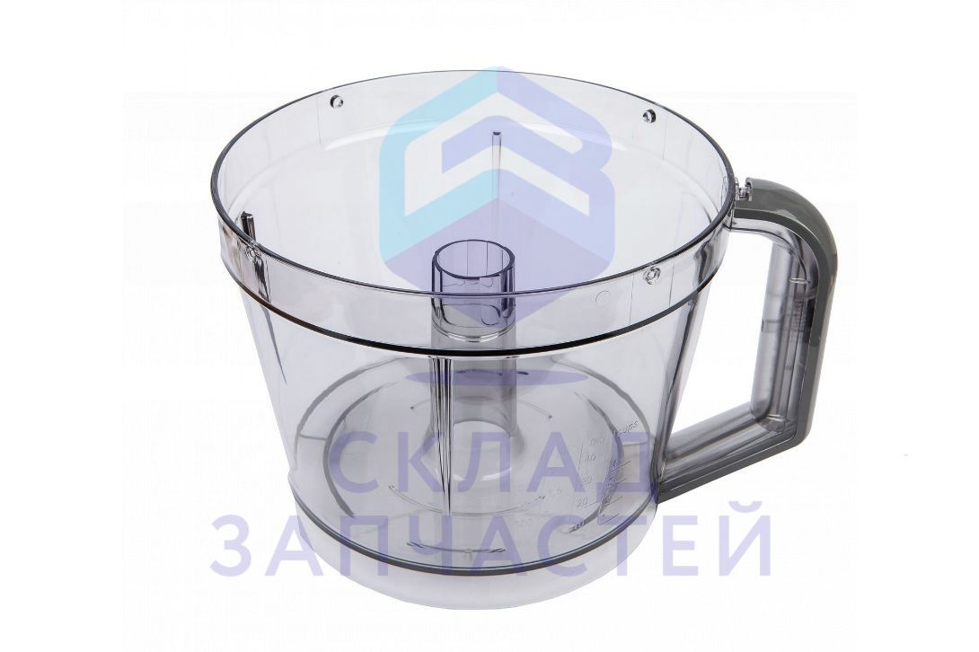 00750890 Bosch оригинал, смесительная чаша, кварц с серой ручкой, без крышки для кухонного комбайна mcm6