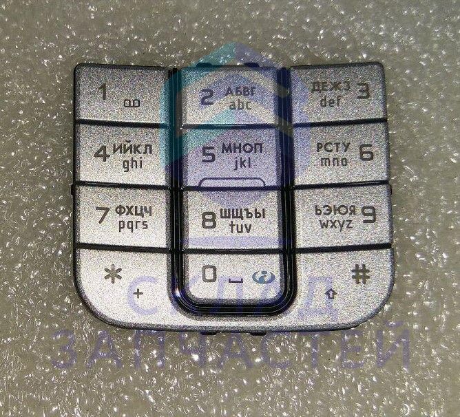 Клавиатура (набора номера) русс.лат. (Silver) для Nokia 6270