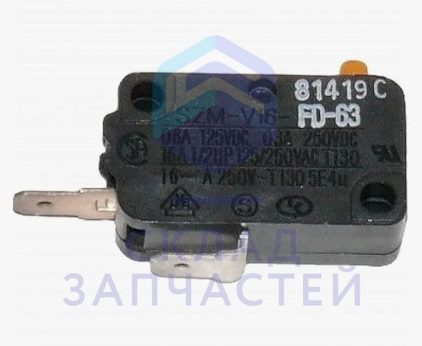 Микропереключатель двухпозиционный для микроволновой печи для Samsung ME83KRQW-3/BW