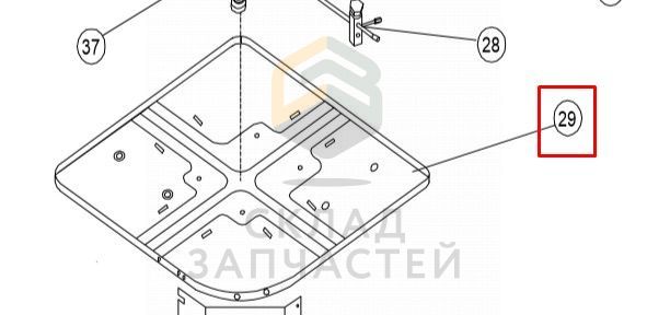 0010851482 Haier оригинал, нижний поддон в сборе