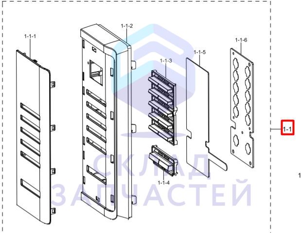 Изображение товара DE94-03667T Samsung оригинал, Панель управления в сборе, цвет белый