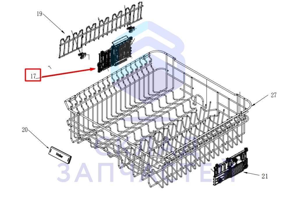 0120800914 Haier оригинал, механизм подъема корзины (левый)
