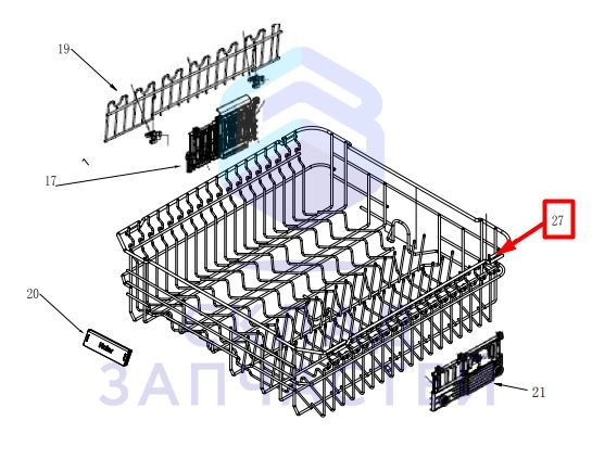 0120802825G Haier оригинал, корзина, средняя