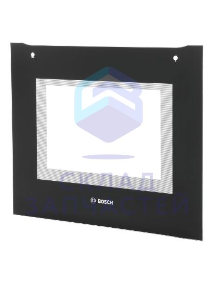 Изображение товара 00775531 Bosch оригинал, Фронтальное стекло микроволновой печи 60 см, цвет черный