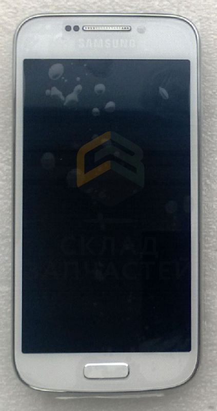 Дисплей (lcd) в сборе с сенсорным стеклом (тачскрином), кнопкой Home и передей панелью (White) для Samsung SM-C101 GALAXY S4 zoom