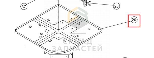 0010851730 Haier оригинал, нижний поддон в сборе