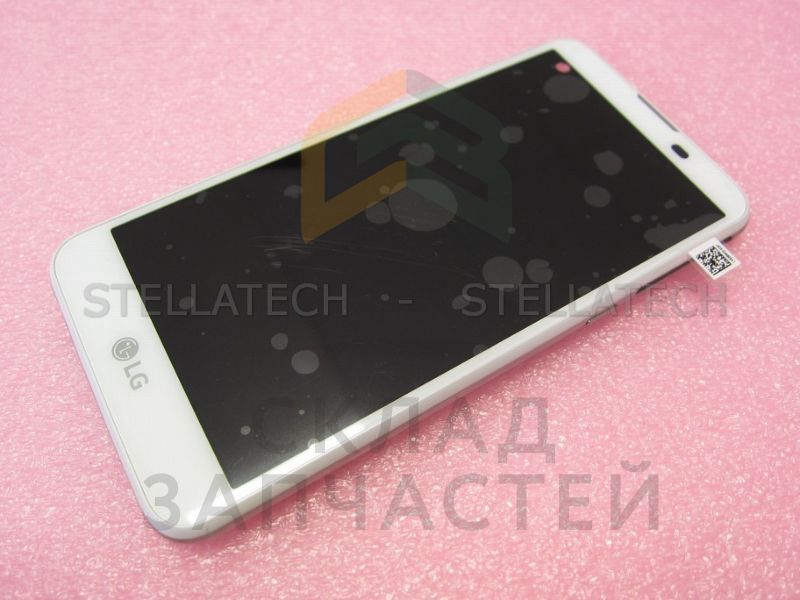 Дисплей (lcd) в сборе с сенсорным стеклом (тачскрином) и передней панелью (White), оригинал LG ACQ88810811